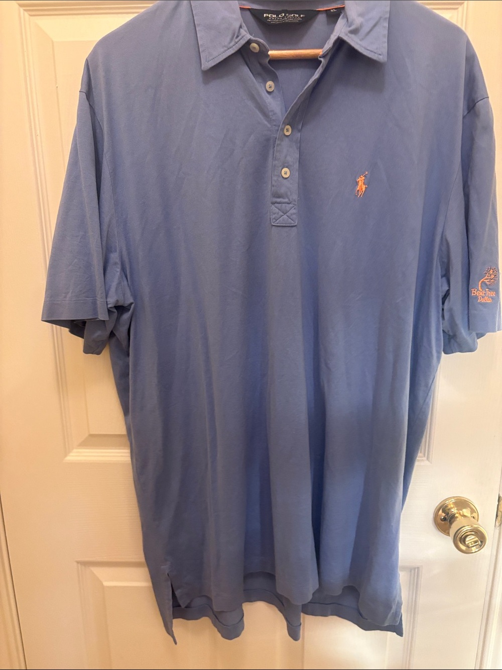 Polo by Ralph Lauren Golf Men’s Light Blue XL Polo Shirt Bent Tree Dallas A062